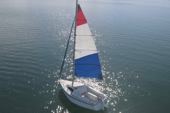 a boat floating on a body of water